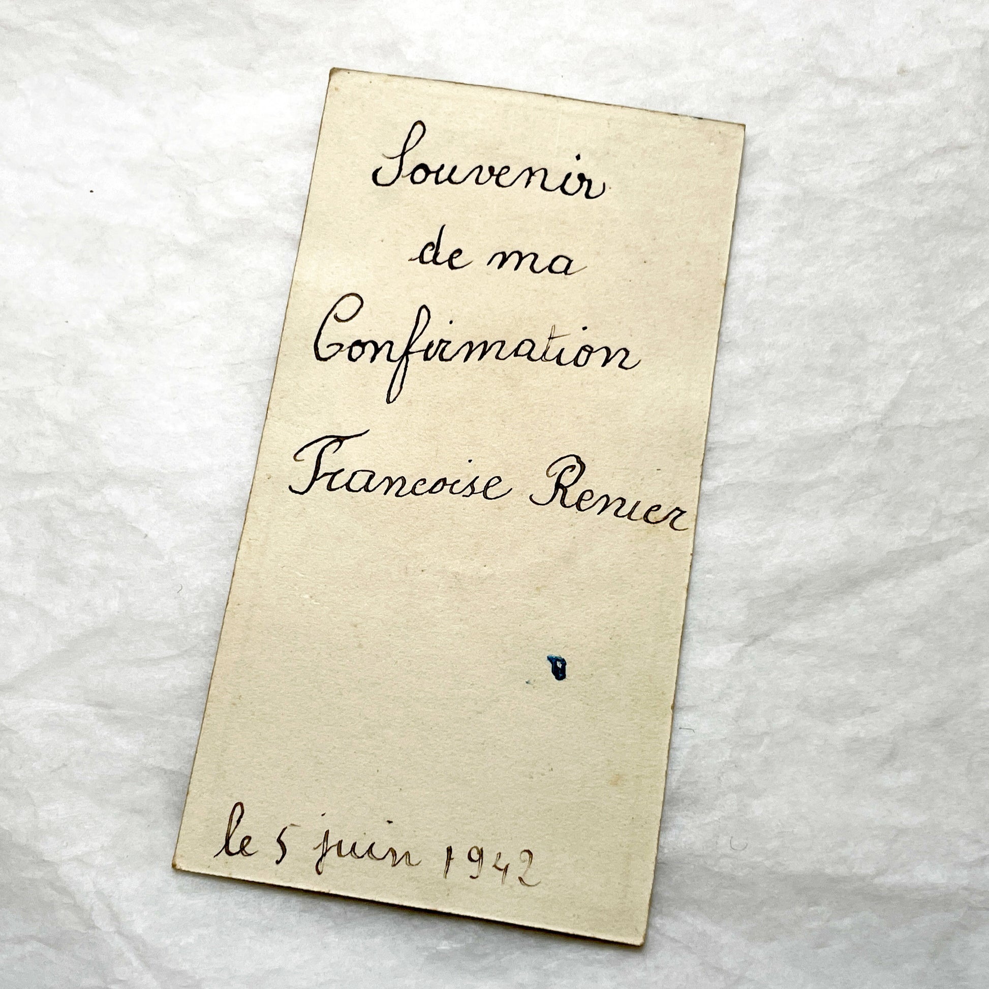 1940s - Vintage Religious Prayer Card - Virgin Mary Image - French Confirmation Souvenir - Bouasse-Jeune - Catholic Devotional Art