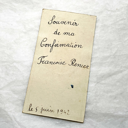1940s - Vintage Religious Prayer Card - Virgin Mary Image - French Confirmation Souvenir - Bouasse-Jeune - Catholic Devotional Art