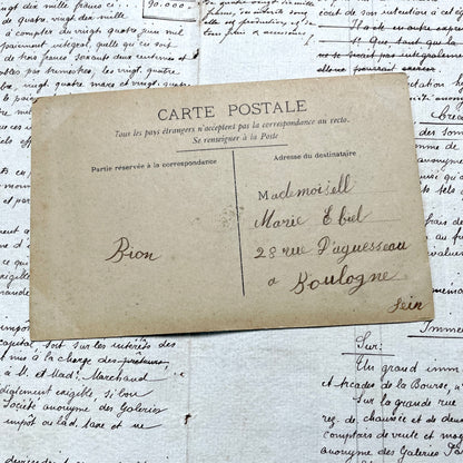 1910s - Antique French New Year Postcard - Vintage Children's Holiday Greeting Card - Happy New Year Ephemera Collectible Art