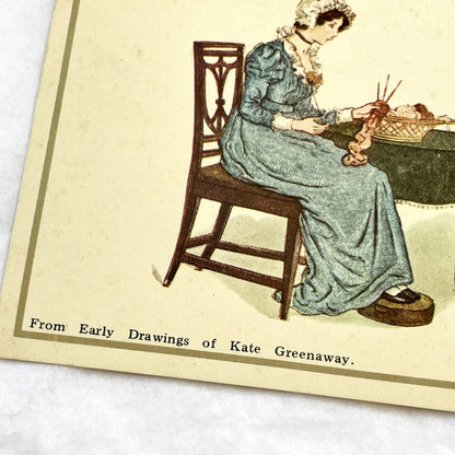 1900s - Vintage Kate Greenaway Postcard - Victorian Mother And Child Illustration - Charming Antique Edwardian Art Print Collectible