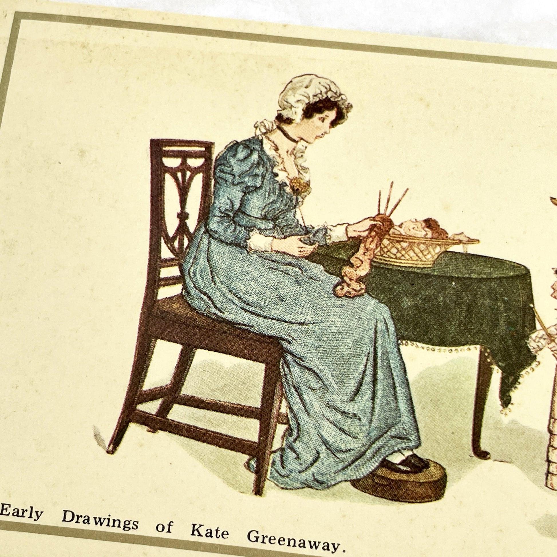 1900s - Vintage Kate Greenaway Postcard - Victorian Mother And Child Illustration - Charming Antique Edwardian Art Print Collectible