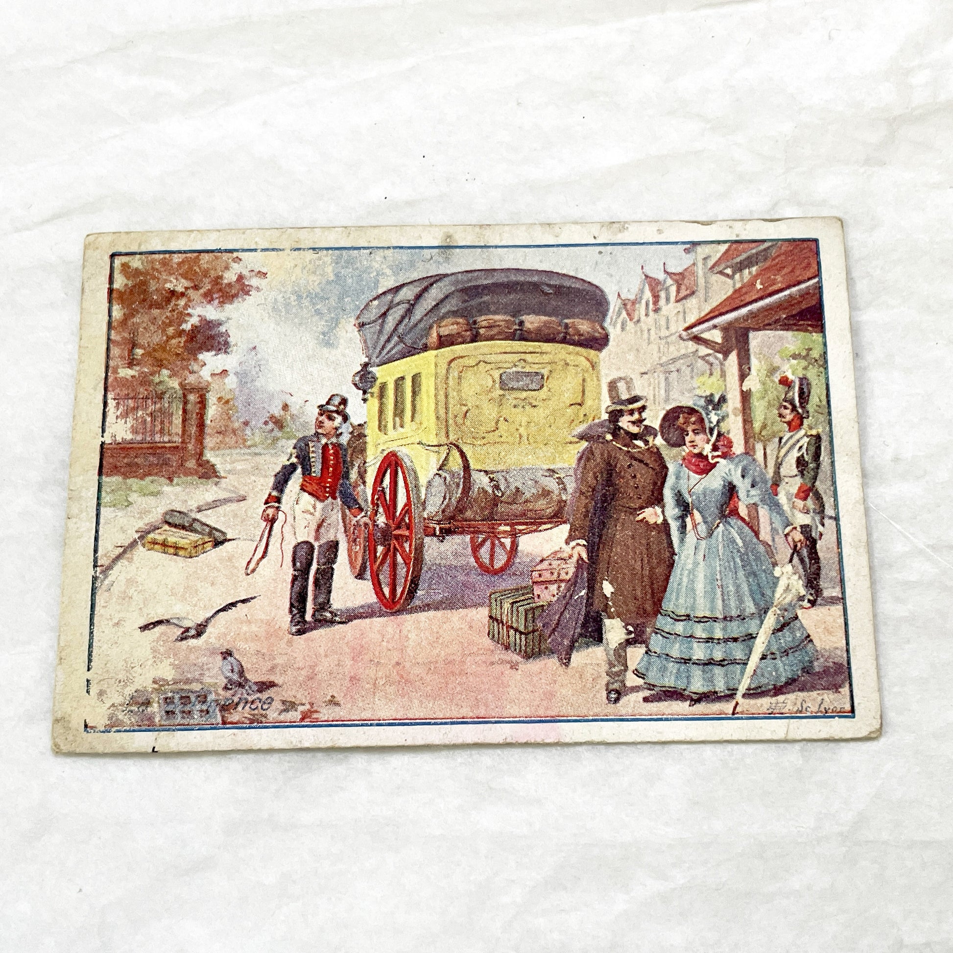 Late 19th - French Advertising Chromos - Moliere, Virgil, Travel Scene - Vintage French Trade Cards - Literary and Historical Illustrations