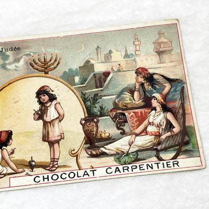Late 19th - Chocolat Carpentier Trade Cards - Ethnographic Caricatures & Orientalist Scenes - Collectible Advertising Chromos