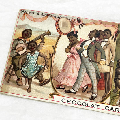 Late 19th - Chocolat Carpentier Trade Cards - Ethnographic Caricatures & Orientalist Scenes - Collectible Advertising Chromos