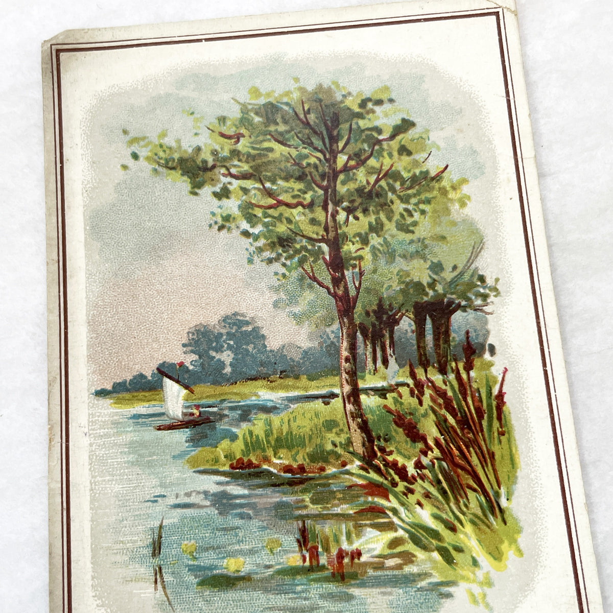 Late 19th - 2 Antique French Advertising Trade Cards - Chromolithography - Coiffeur-Parfumeur A. Hugot Auxerre - Vintage Ephemera Art