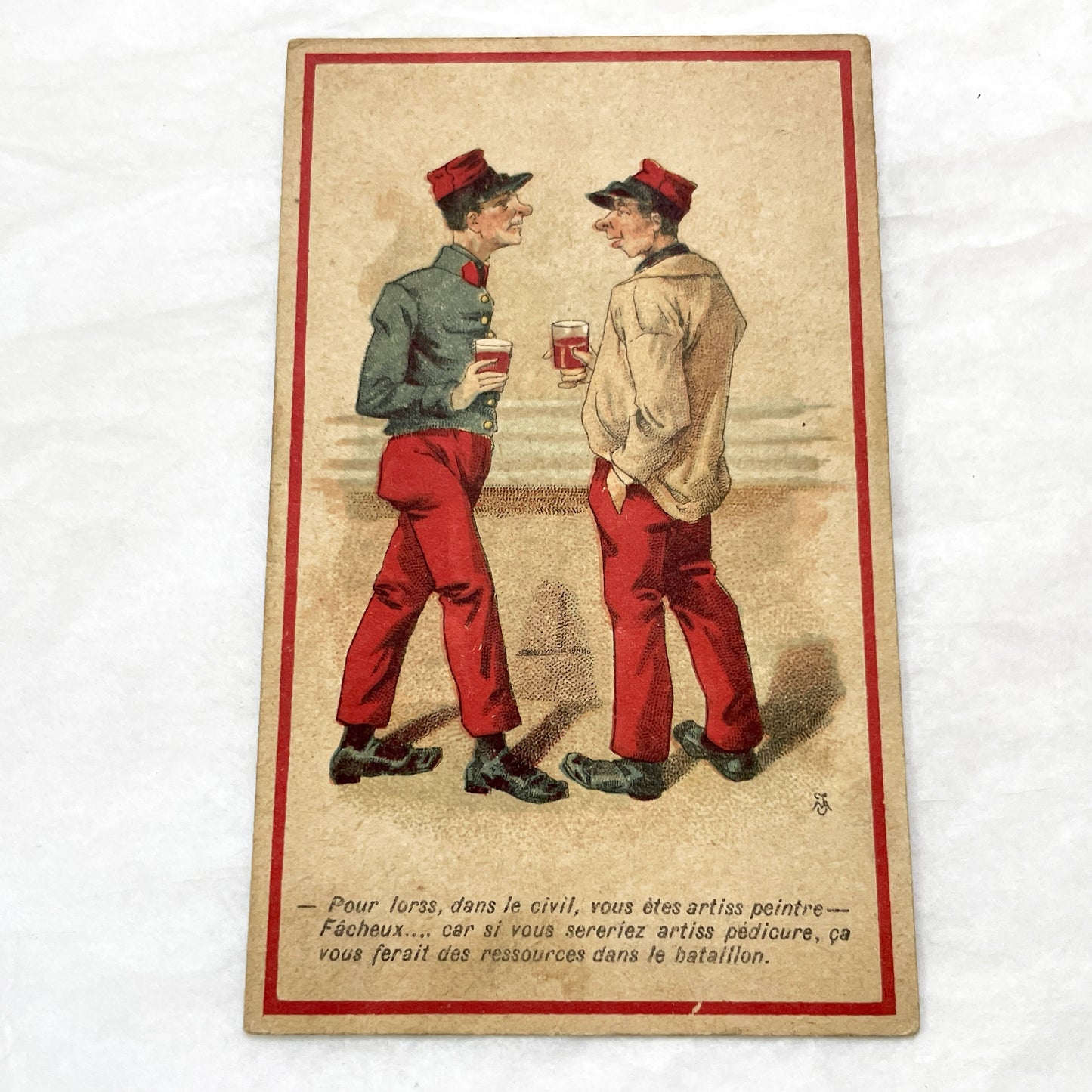 1900s - 3 French Advertising Cards - Humorous Chromos - Vintage Parisian Dry Cleaner Business Cards - Collectible Ephemera