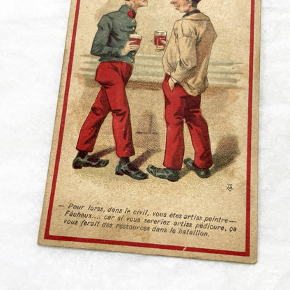 1900s - 3 French Advertising Cards - Humorous Chromos - Vintage Parisian Dry Cleaner Business Cards - Collectible Ephemera