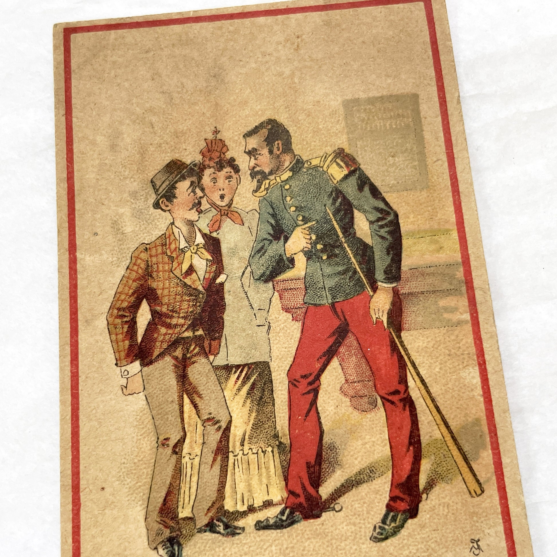 1900s - 3 French Advertising Cards - Humorous Chromos - Vintage Parisian Dry Cleaner Business Cards - Collectible Ephemera