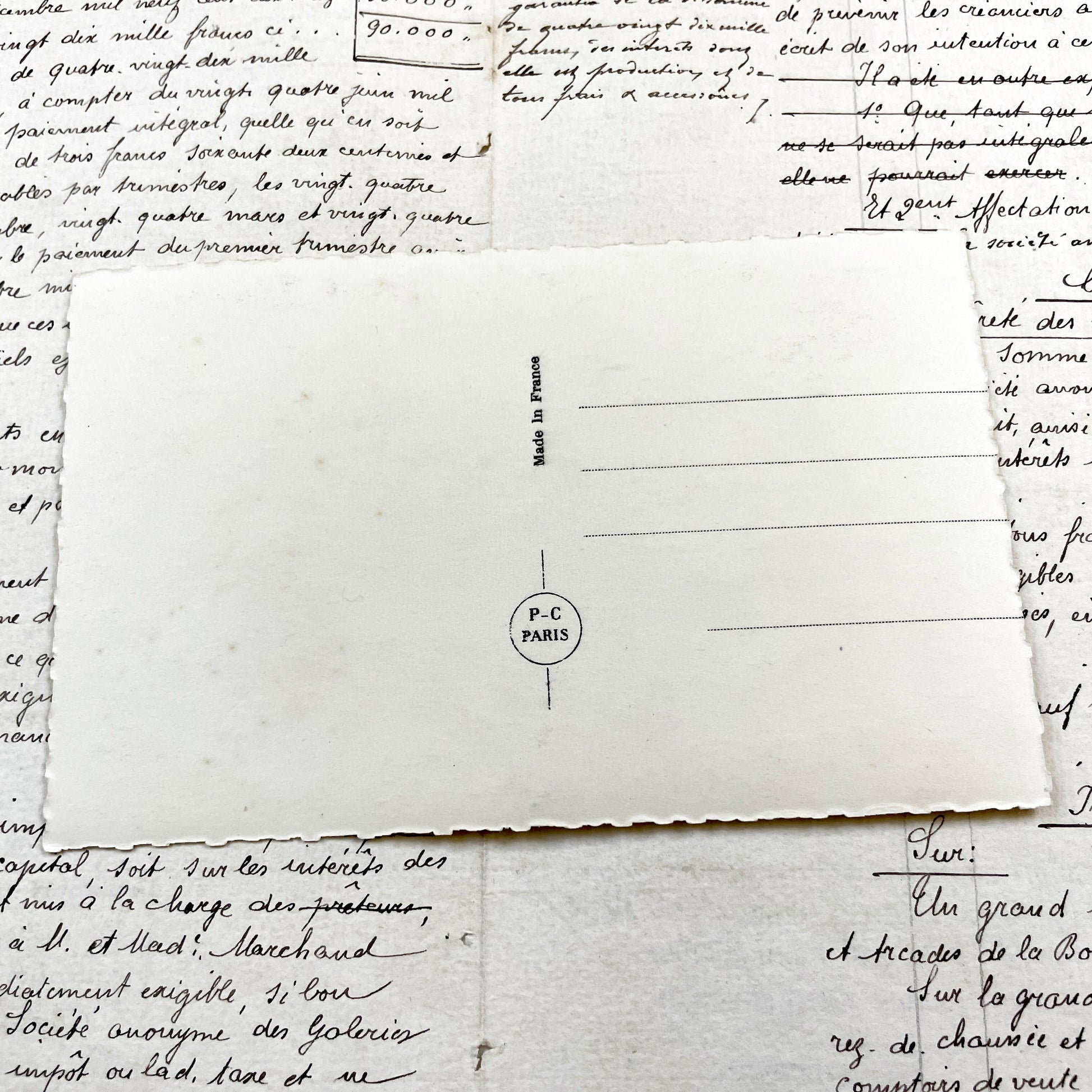 1920s - Antique French Postcard - Romantic Couple Photo - Victor Hugo Quote - Sepia Tone Collectible Ephemera - Vintage Love Sentiment