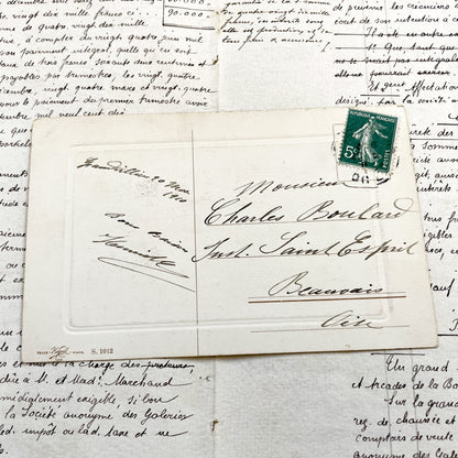 1910s - Vintage Sepia Forest Stream Postcard - European Landscape Nature Photography - Serene Woodland Creek - Old Travel Memorabilia