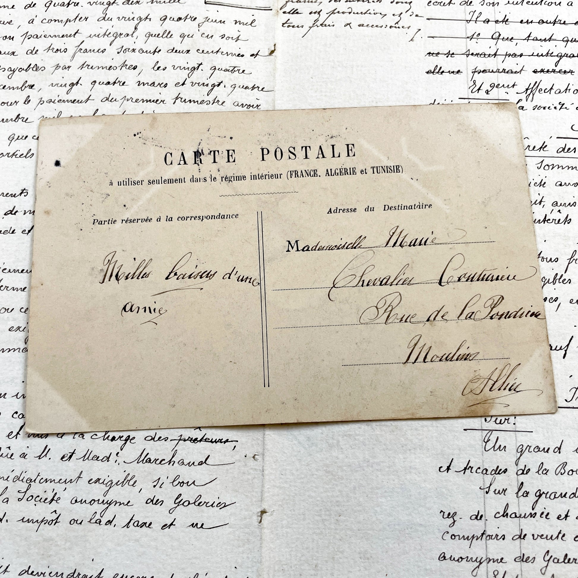 1900s - Antique French Humorous Postcard - Antique French Comic Postcard – “L’Amour à la Cuisine!” – Humorous Scene with Dialogue