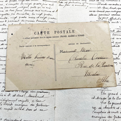 1900s - Antique French Humorous Postcard - Antique French Comic Postcard – “L’Amour à la Cuisine!” – Humorous Scene with Dialogue