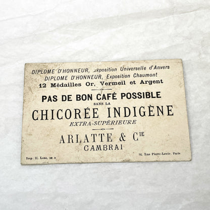 Late 19th - Gulliver's Travels Trade Card - Lilliput Illustration - French Advertisement - Vintage Collectible - Advertising Ephemera