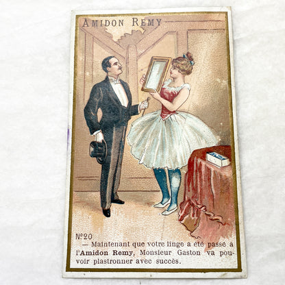 1900s - Advertising Card - Vintage French Laundry Product - Elegant Ballet Scene - Parisian Grand Prix Award - Collectible Paper Ephemera