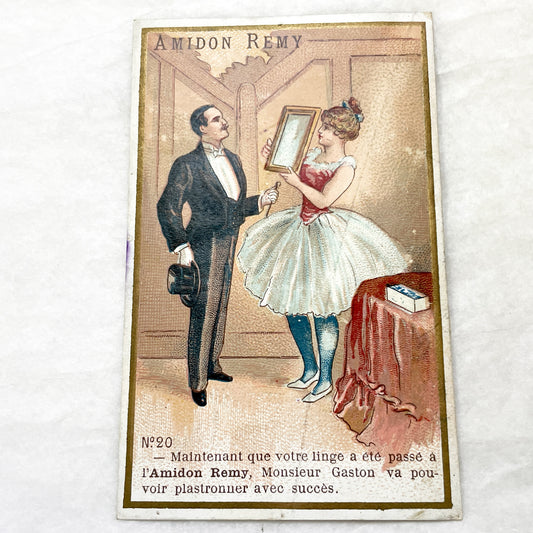 1900s - Advertising Card - Vintage French Laundry Product - Elegant Ballet Scene - Parisian Grand Prix Award - Collectible Paper Ephemera
