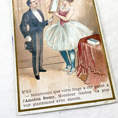 1900s - Advertising Card - Vintage French Laundry Product - Elegant Ballet Scene - Parisian Grand Prix Award - Collectible Paper Ephemera
