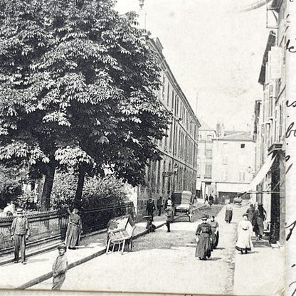 1910s - Vintage Lunéville Postcard - Historic Hôtel de Ville Square - French City View - Architectural Landmark Ephemera