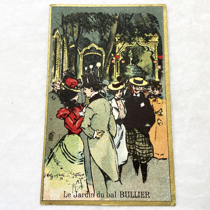 1900s - Vintage French Postcard - Bal Bullier Garden Scene - Belle Époque Paris Nightlife - Historic Dance Hall Advertisement