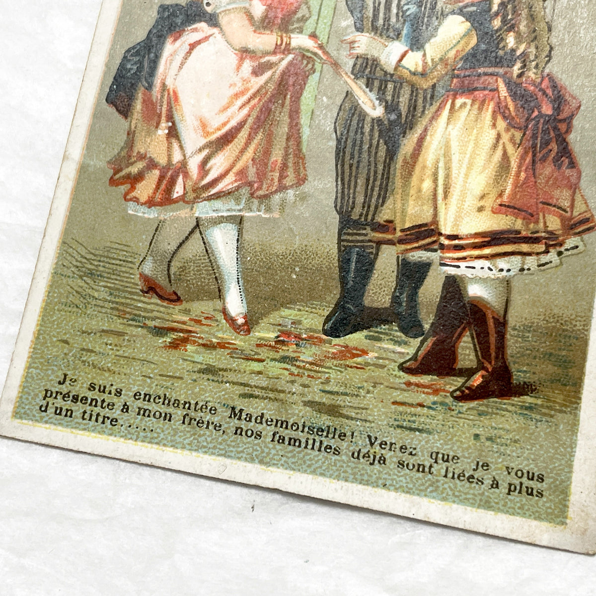 Late 19th - French Chromo Trade Card - Vintage Advertising Card with Children Illustration - Shoemaker - Collectible Ephemera
