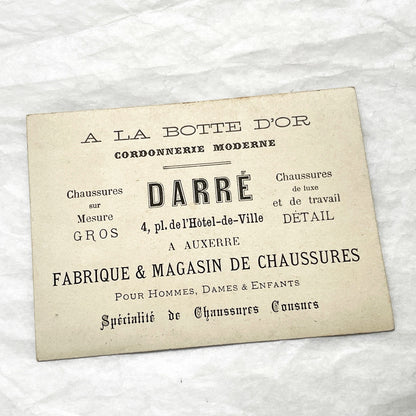 Late 19th - French Chromo Trade Card - Vintage Advertising Card with Children Illustration - Shoemaker - Collectible Ephemera