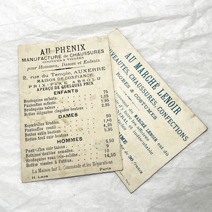 Late 19th - Antique French Trade Card - Little Red Riding Hood Morality - Footwear & Ready-to-Wear Advertisements - Vintage Ephemera