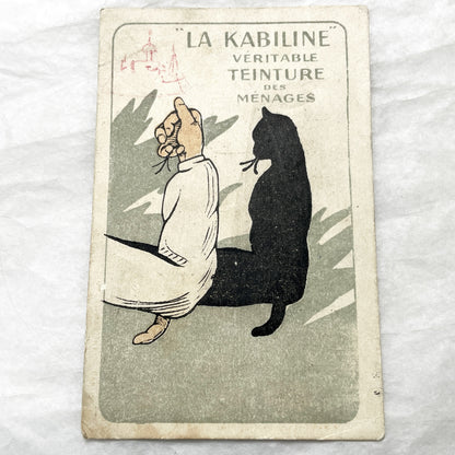 1900s - 2 Vintage French Advertising Trade Cards - Kabiline Dye Products - Charming Illustrations for Collectors and Crafters