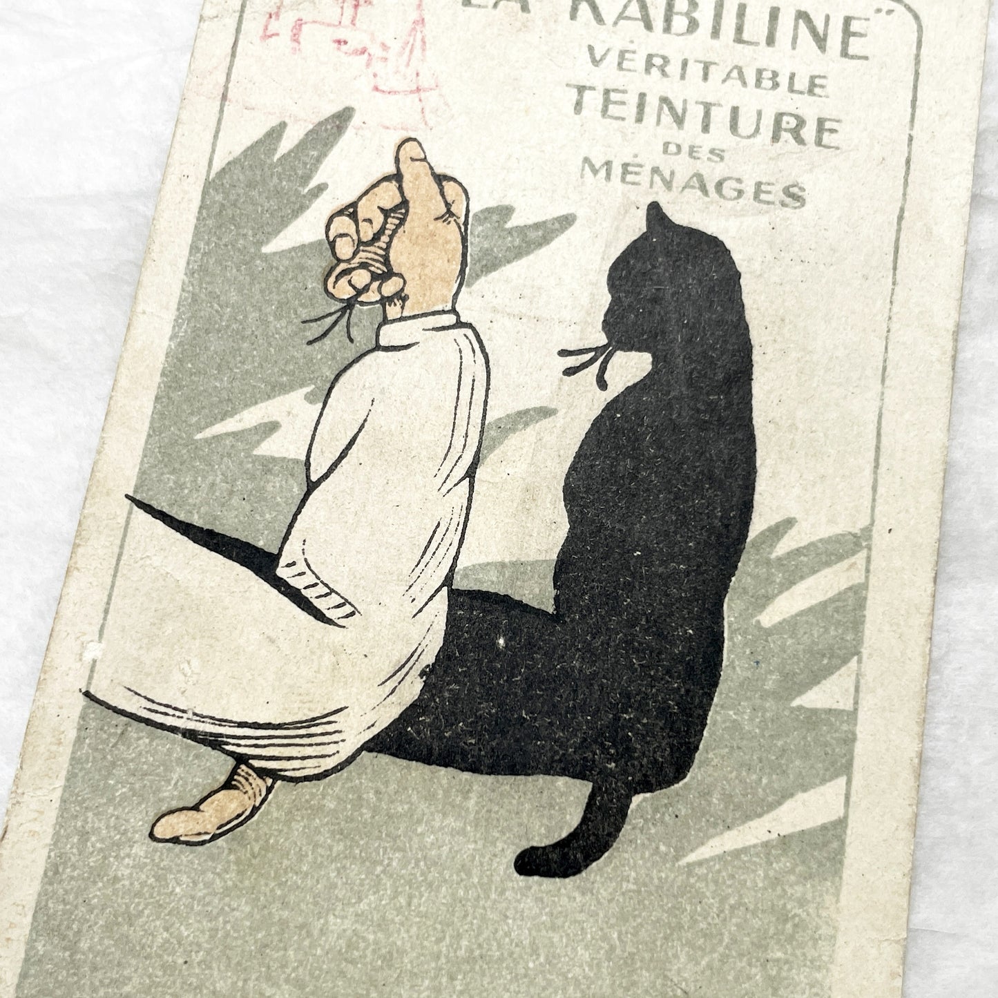 1900s - 2 Vintage French Advertising Trade Cards - Kabiline Dye Products - Charming Illustrations for Collectors and Crafters