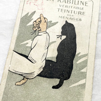 1900s - 2 Vintage French Advertising Trade Cards - Kabiline Dye Products - Charming Illustrations for Collectors and Crafters
