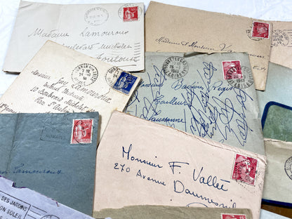 1930s - 20 French envelopes from 1930s and 1940s - Without letters - Ephemera with Stamps