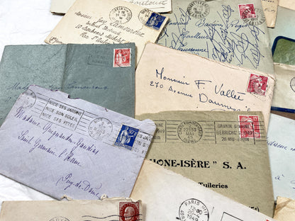 1930s - 20 French envelopes from 1930s and 1940s - Without letters - Ephemera with Stamps