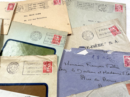 1930s - 20 French envelopes from 1930s and 1940s - Without letters - Ephemera with Stamps