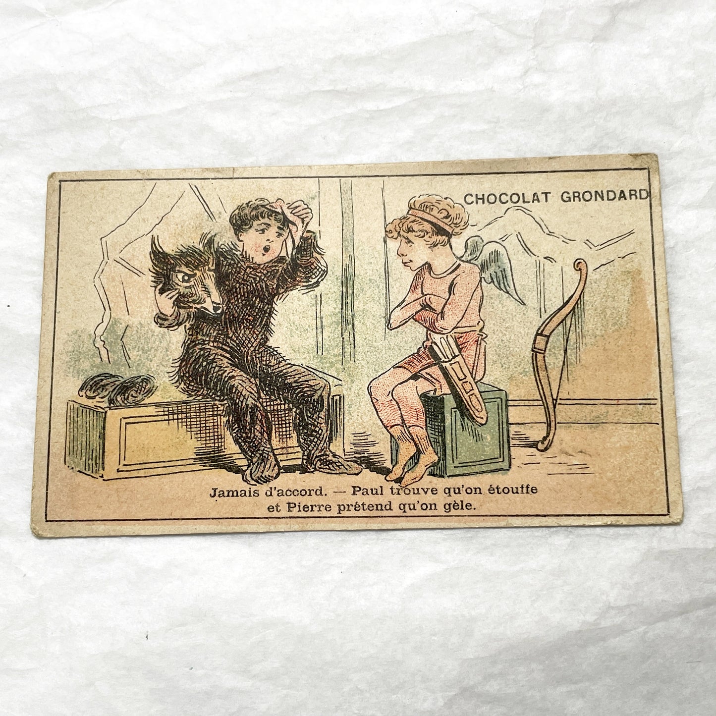 Late 19th - French Advertising Trade Cards - Chocolate Tea Chromos - Vintage Ephemera Collectibles - Early Advertising - Illustrated Prints
