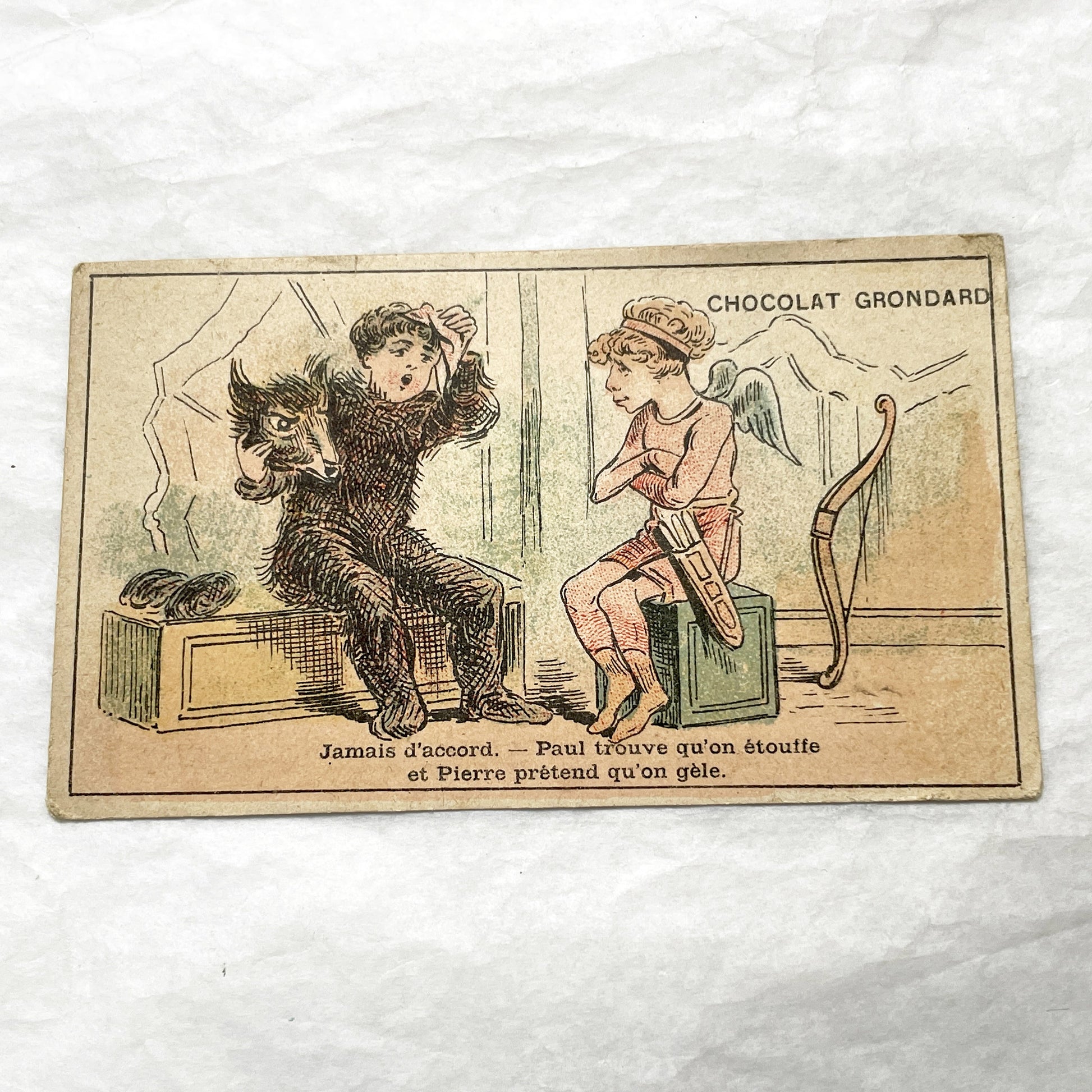 Late 19th - French Advertising Trade Cards - Chocolate Tea Chromos - Vintage Ephemera Collectibles - Early Advertising - Illustrated Prints