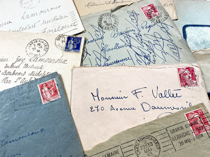 1930s - 20 French envelopes from 1930s and 1940s - Without letters - Ephemera with Stamps