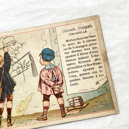Late 19th - French Advertising Trade Cards - Chocolate Tea Chromos - Vintage Ephemera Collectibles - Early Advertising - Illustrated Prints
