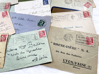 1930s - 20 French envelopes from 1930s and 1940s - Without letters - Ephemera with Stamps