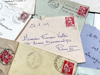 1930s - 20 French envelopes from 1930s and 1940s - Without letters - Ephemera with Stamps