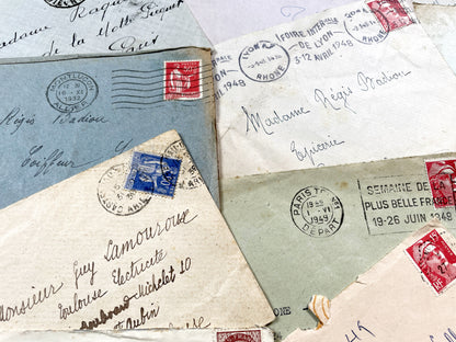 1930s - 20 French envelopes from 1930s and 1940s - Without letters - Ephemera with Stamps