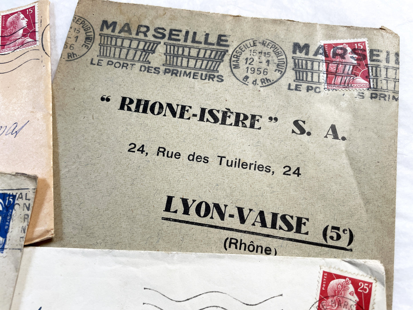 1950s - 20 French envelopes from 1950s - Without letters inside - 1950s Ephemera for Junk Journals, Collage & Paper Crafts