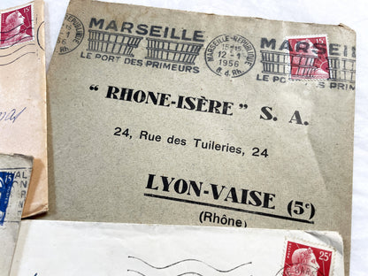 1950s - 20 French envelopes from 1950s - Without letters inside - 1950s Ephemera for Junk Journals, Collage & Paper Crafts