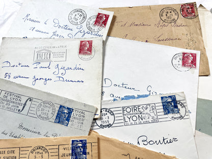 1950s - 20 French envelopes from 1950s - Without letters inside - 1950s Ephemera for Junk Journals, Collage & Paper Crafts