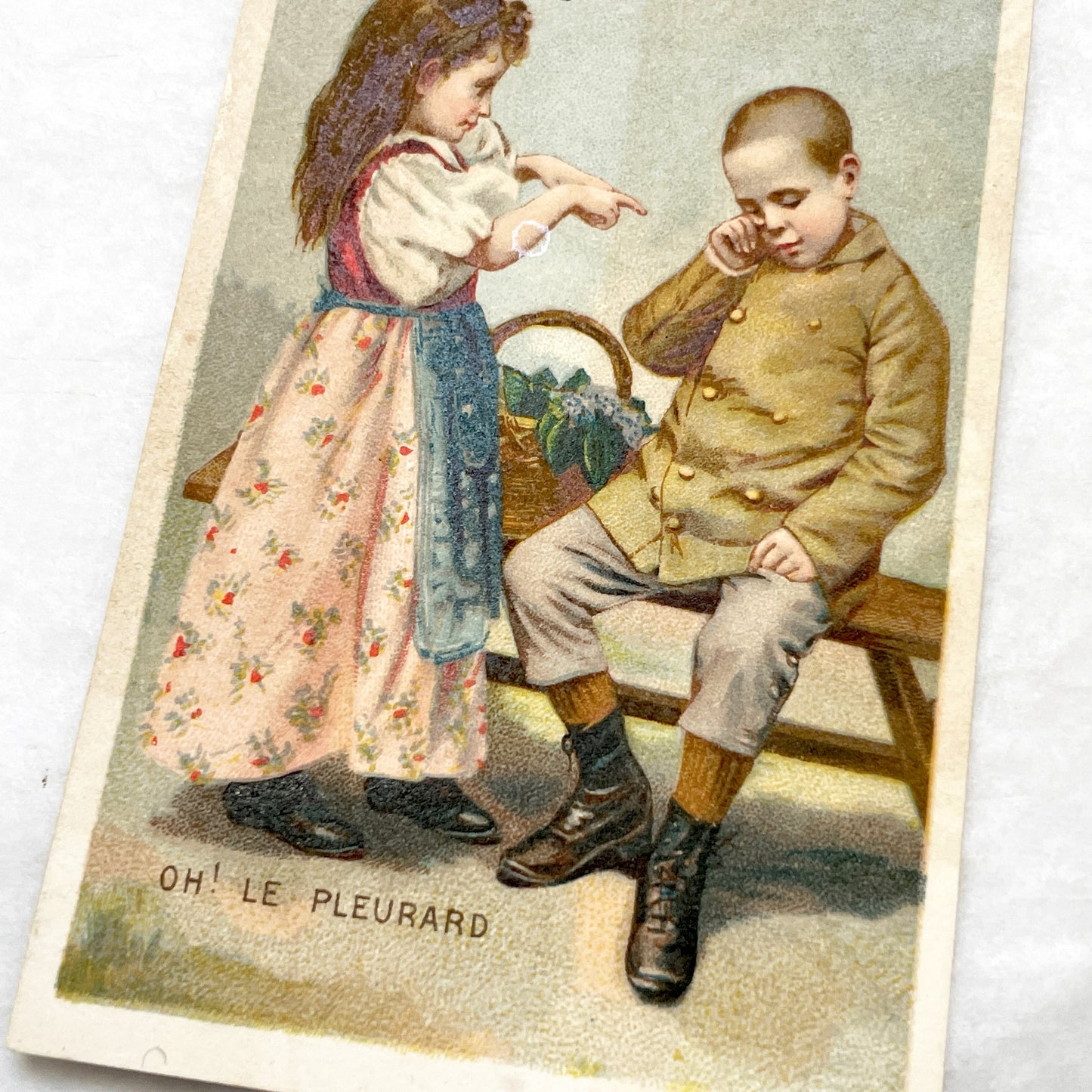 Late 19th - 2 Parisian Chocolate Factory Trade Cards - 'A la Mère de Famille' Chromos - Vintage French Ephemera - Collectible Advertising