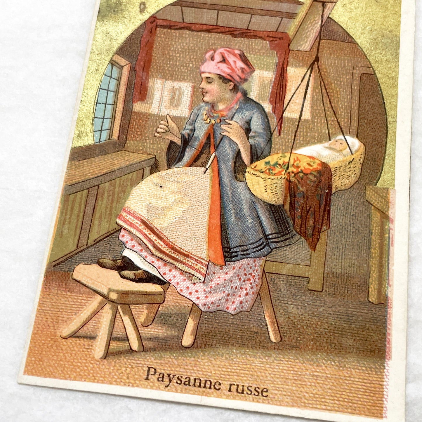 Late 19th - 2 French Shoe Advertisement Cards - Russian Life Scenes - Spira Paris - Collectible Trade Card Set - Vintage Ephemera