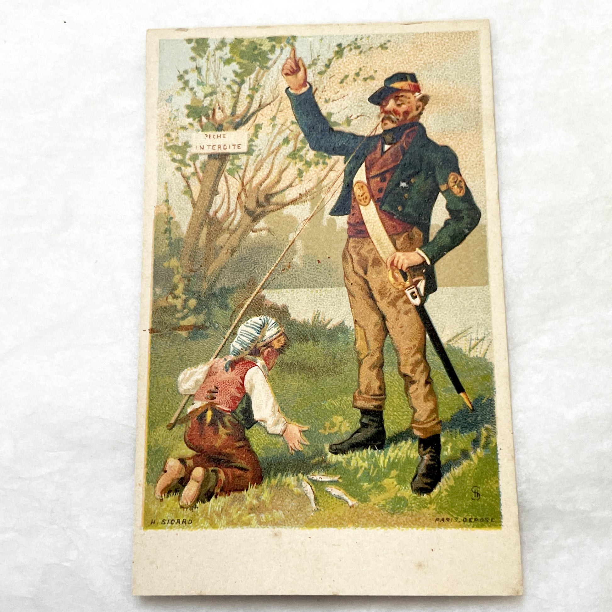 Late 19th - 3 French Ephemera Lot - Vintage Advertising Cards & Furniture Catalog Excerpts - H. Sicard Chromos - Maison Lazard Paris