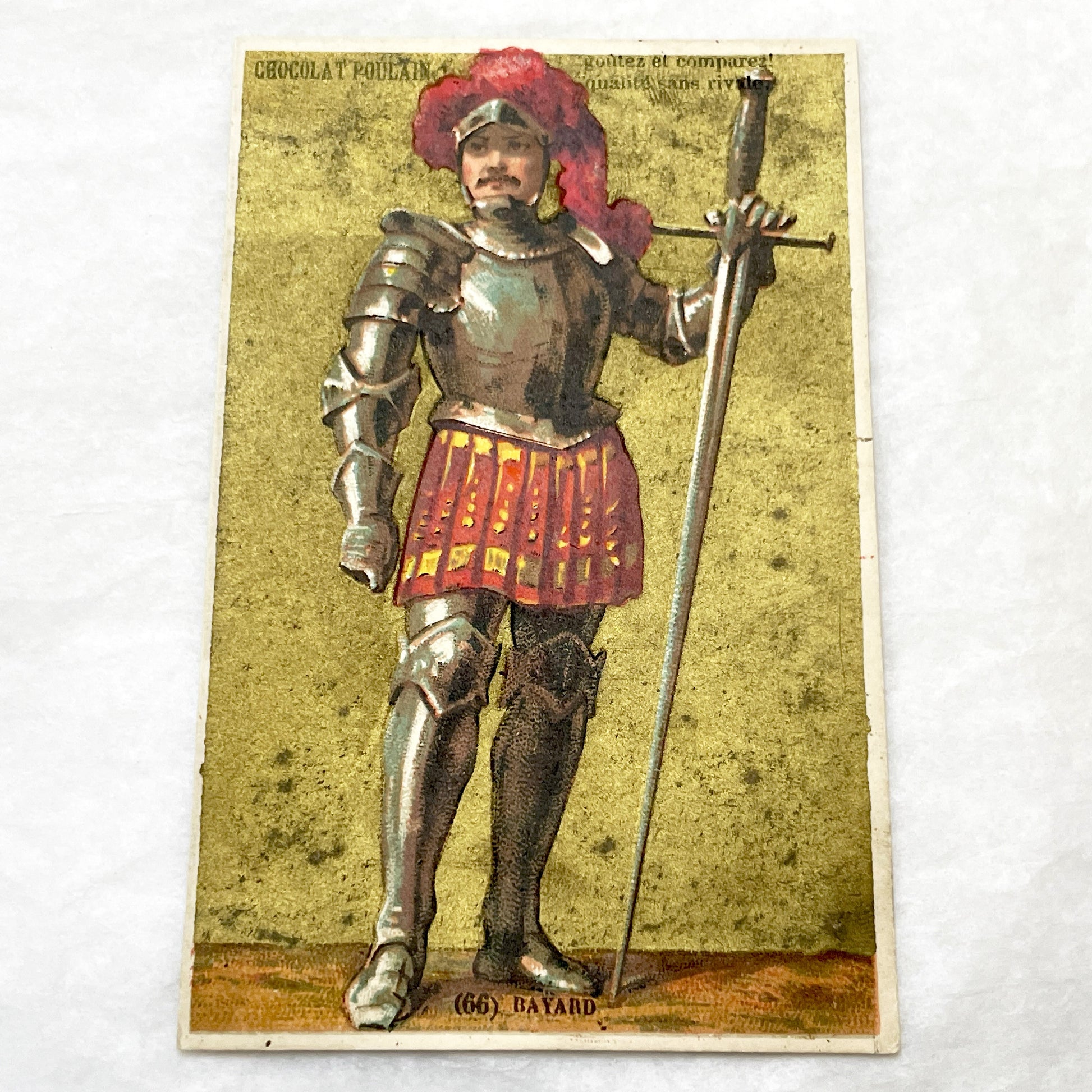Late 19th - 3 French Historical Military Figures Trade Cards - Collectible Chromos - Chocolat Poulain - Chicorée La Bergère - Adverts