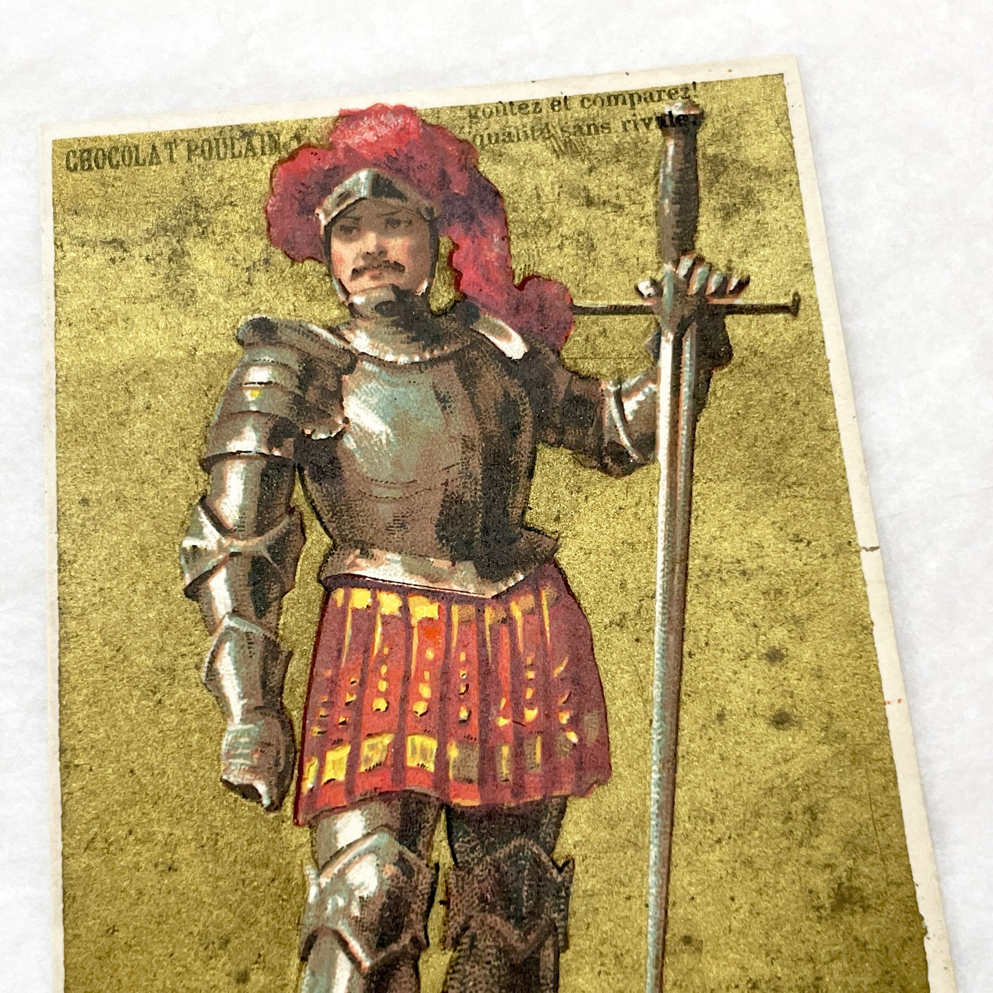 Late 19th - 3 French Historical Military Figures Trade Cards - Collectible Chromos - Chocolat Poulain - Chicorée La Bergère - Adverts