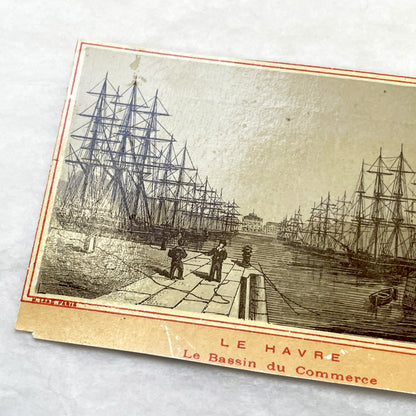 Late 19th - French Advertising Trade Cards - Nîmes Le Havre Épernay - Vintage Lithograph Ephemera for Scrapbooking and Junk Journals