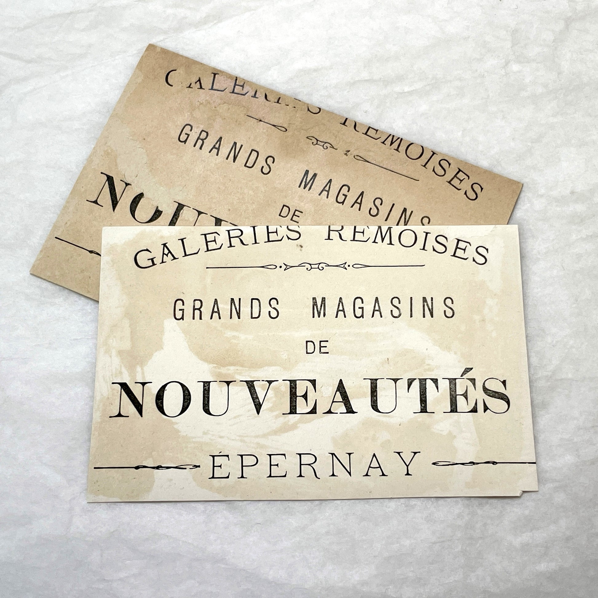 Late 19th - French Advertising Trade Cards - Nîmes Le Havre Épernay - Vintage Lithograph Ephemera for Scrapbooking and Junk Journals
