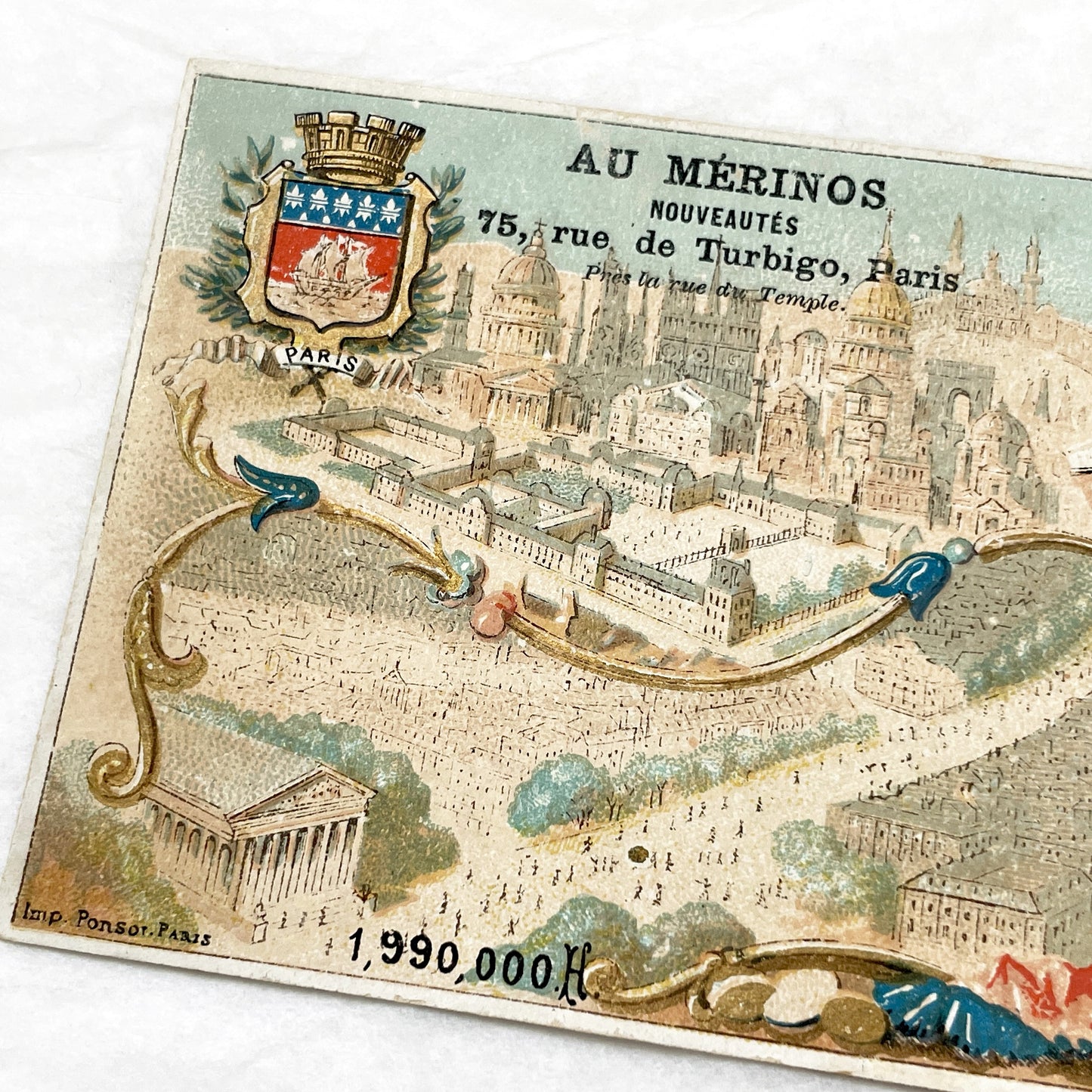Late 19th - 2 Parisian Advertising Cards - Novelty Store - Fashion - Paris - Christiania - Stockholm - Vintage Ephemera - Collectible Ads