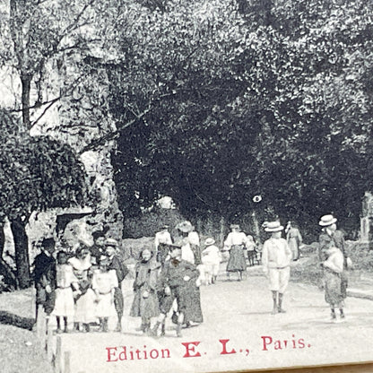 1900s - Vintage Postcard - Paris Buttes-Chaumont Park - Le Pont De Briques - Historic French Architecture - Early 20th Century Scene